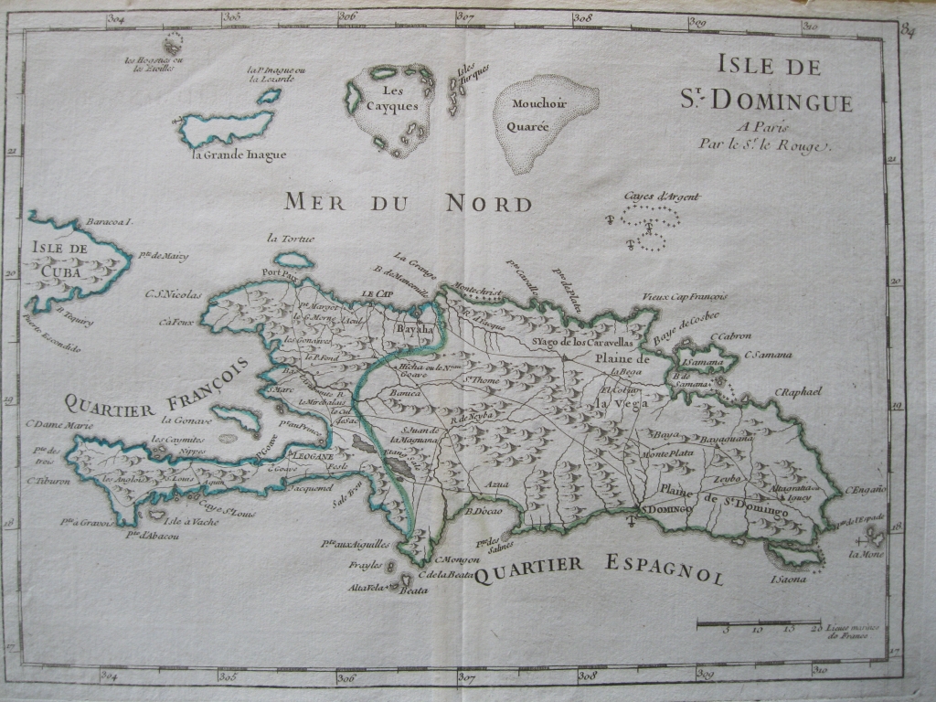 Mapa de Santo Domingo, 1746. Le Rouge